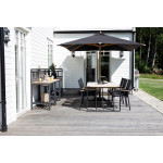 Paris Prix Parasol En Bois "Naxos" 300cm Noir