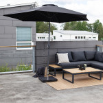 Paris Prix Parasol En Métal "Leeds" 300cm Noir
