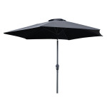 paris prix Parasol en Métal "Leeds" 300cm Noir