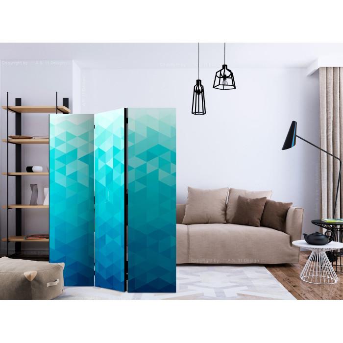 Paris Prix Paravent 3 Volets "Azure Pixel" 135x172cm