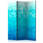 paris prix Paravent 3 Volets "Azure Pixel" 135x172cm