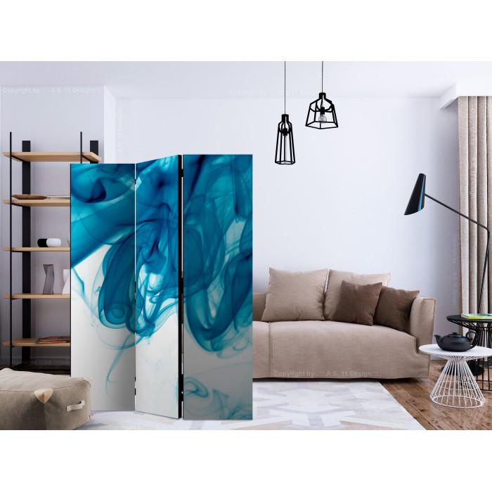Paris Prix Paravent 3 Volets "Blue Smoke" 135x172cm