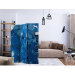 Paris Prix Paravent 3 Volets "Blue Stream" 135x172cm