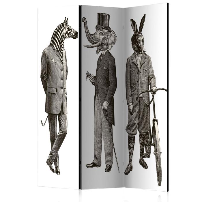 Paris Prix Paravent 3 Volets "Elegant Zoo" 135x172cm