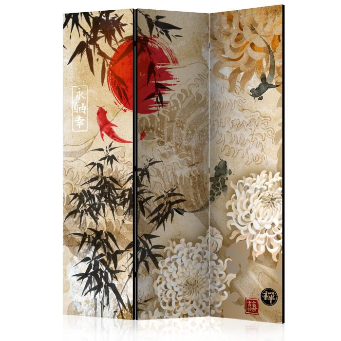 Paris Prix Paravent 3 Volets "Fish Dance" 135x172cm