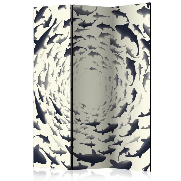 Paris Prix Paravent 3 Volets "Fish Swirl" 135x172cm