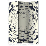 paris prix Paravent 3 Volets "Fish Swirl" 135x172cm