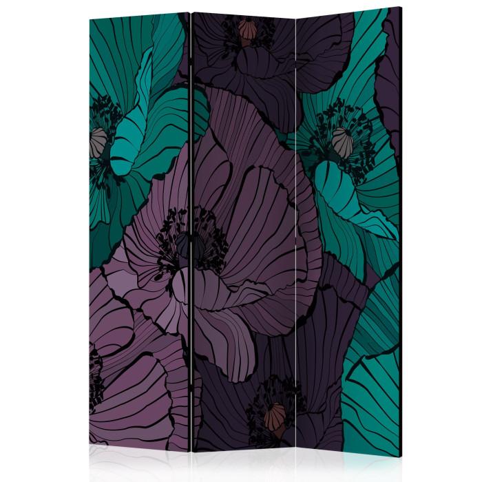 Paris Prix Paravent 3 Volets "Flowerbed" 135x172cm
