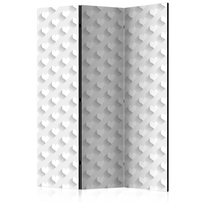 Paris Prix Paravent 3 Volets "Grey Hearts" 135x172cm