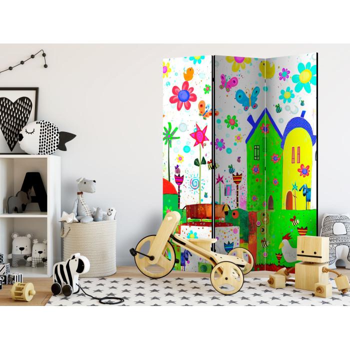 Paris Prix Paravent 3 Volets "Happy Farm" 135x172cm