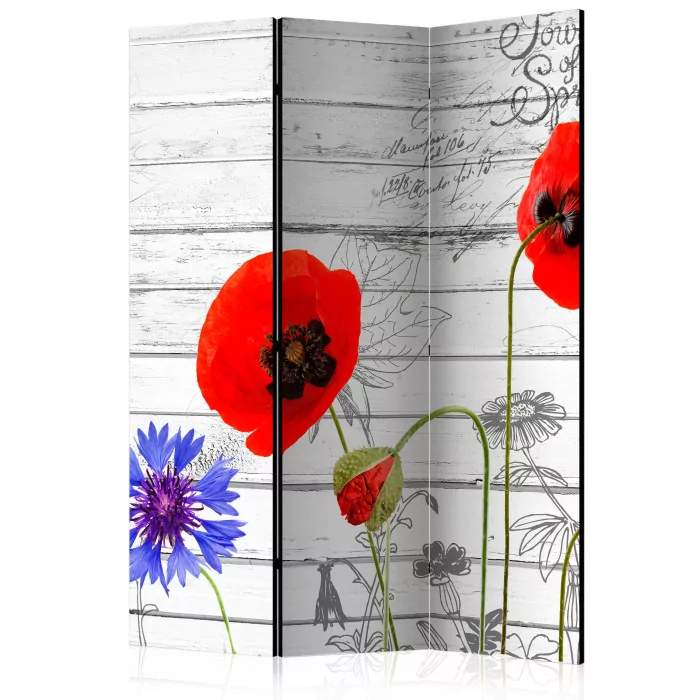 Paris Prix Paravent 3 Volets "Wildflowers" 135x172cm