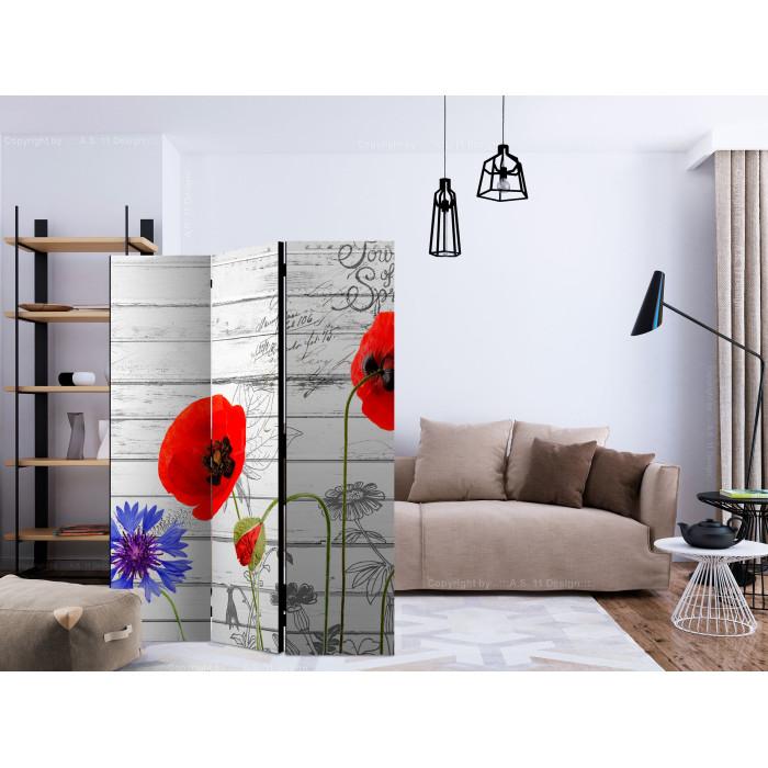 Paris Prix Paravent 3 Volets "Wildflowers" 135x172cm