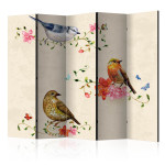 paris prix Paravent 5 Volets "Bird Song" 172x225cm