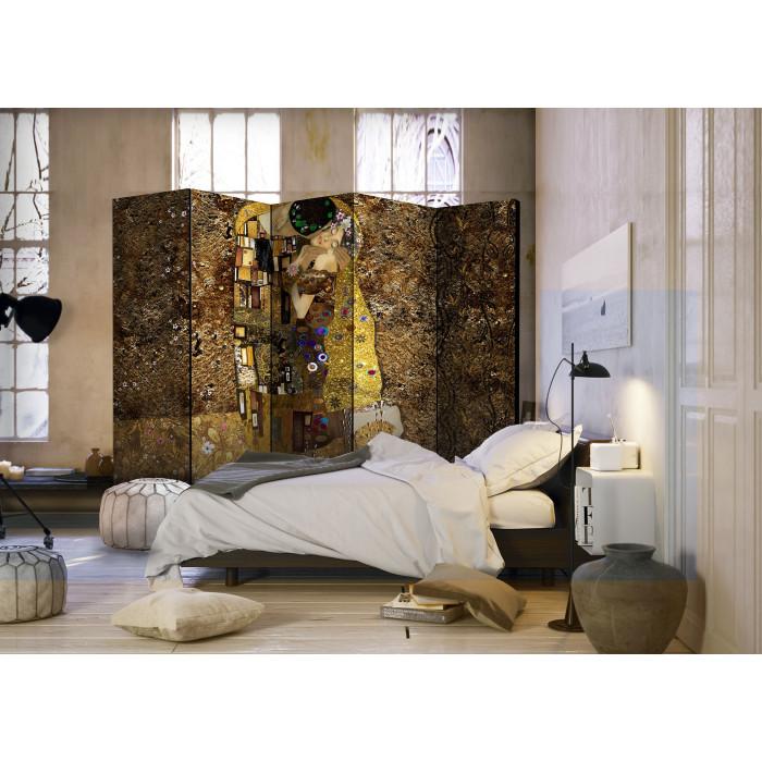 Paris Prix Paravent 5 Volets "Golden Kiss" 172x225cm