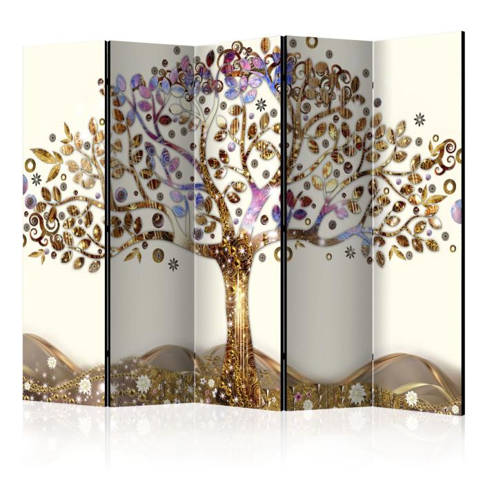 Paris Prix Paravent 5 Volets "Golden Tree" 172x225cm