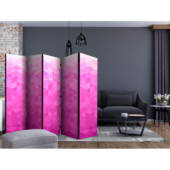 Paris Prix Paravent 5 Volets "PInk Pixel" 172x225cm
