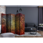 Paris Prix Paravent 5 Volets "Red Gold" 172x225cm