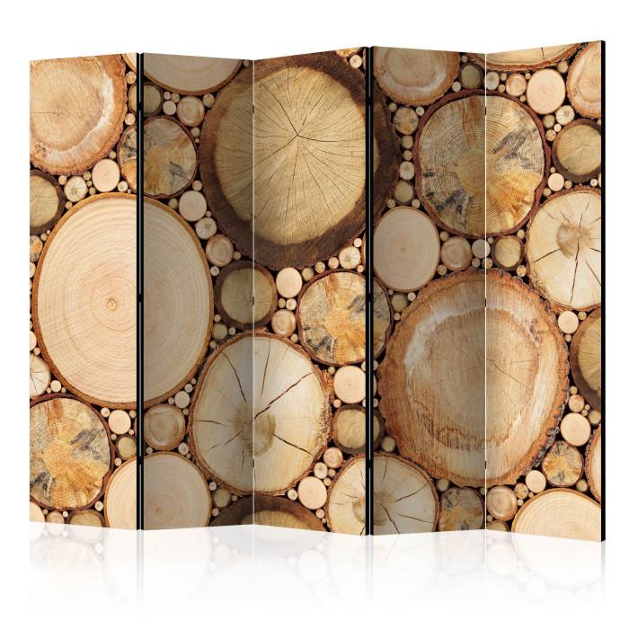 Paris Prix Paravent 5 Volets "Wood Grains" 172x225cm