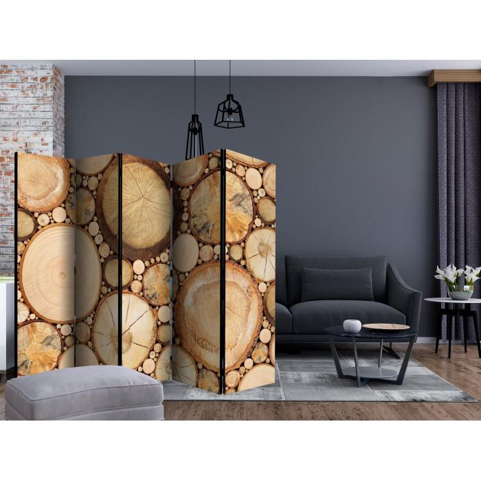 Paris Prix Paravent 5 Volets "Wood Grains" 172x225cm