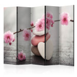 paris prix Paravent 5 Volets "Zen Flowers" 172x225cm