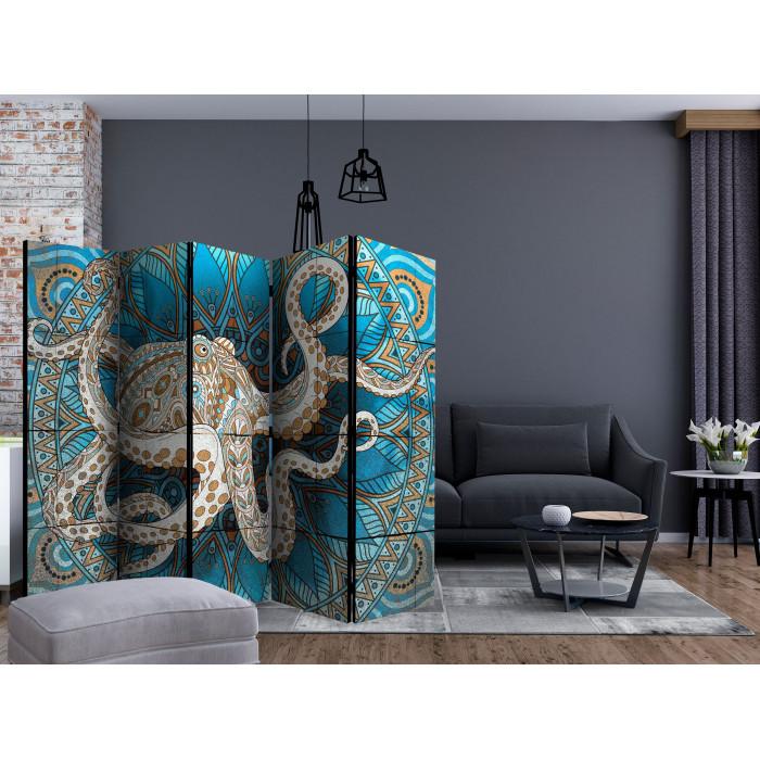 Paris Prix Paravent 5 Volets "Zen Octopus" 172x225cm