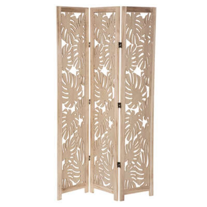 Paris Prix Paravent Déco En Bois "Palm" 165cm Beige