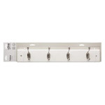 Paris Prix Patère En Bois & Métal "4 Têtes" 42cm Blanc