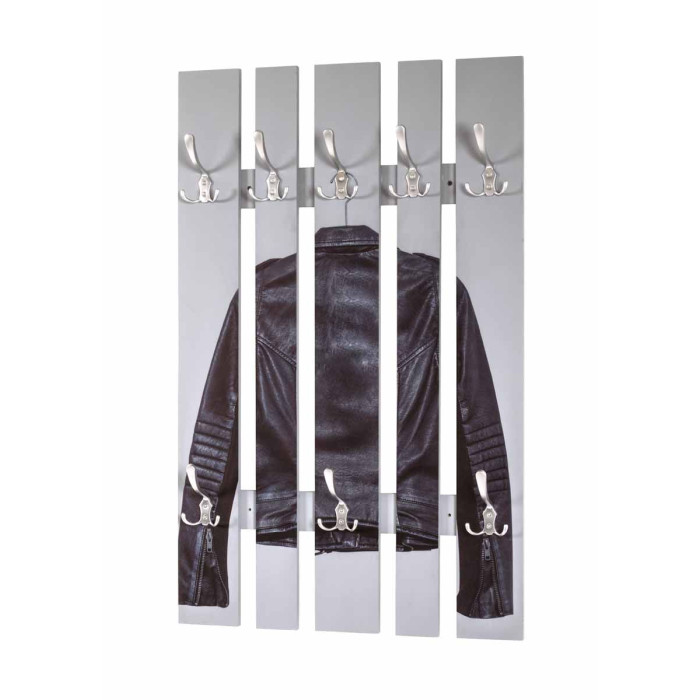 Paris Prix Patère Murale Déco "Blouson" 100cm Gris