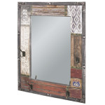 paris prix Patère Murale & Miroir "Route" 75cm Naturel