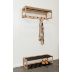 Paris Prix Patère Murale "Slussen" 100cm Chêne & Noir