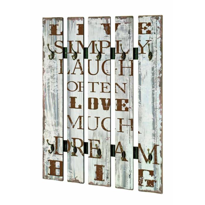 Paris Prix Patère Murale Vintage "Love" 100cm Bleu