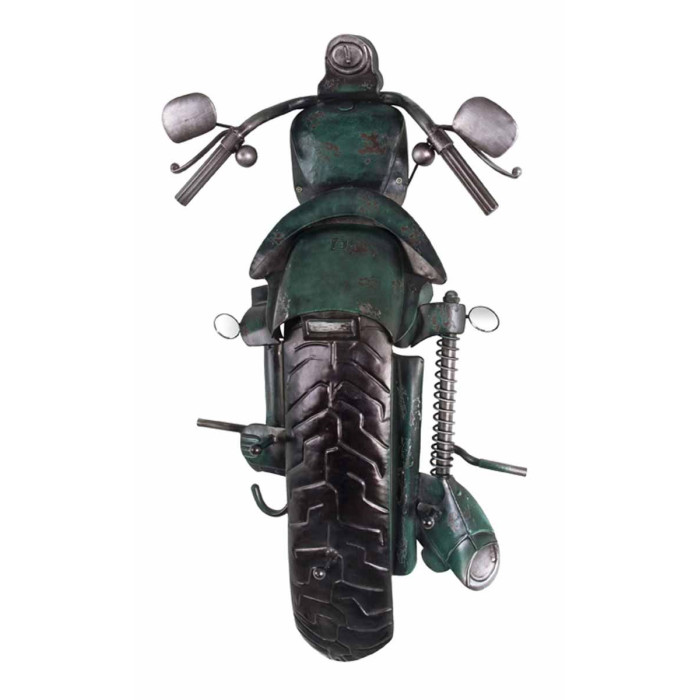 Paris Prix Patère Murale Vintage "Motard" 75cm Vert