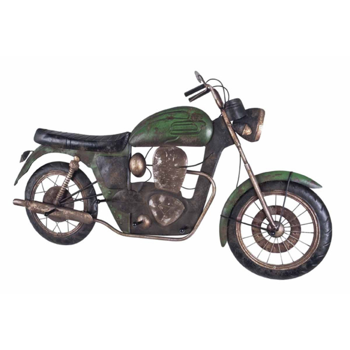 Paris Prix Patère Murale Vintage "Moto" 96cm Vert