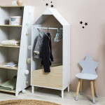 Paris Prix Penderie Enfant "Maya" 116cm Blanc & Beige