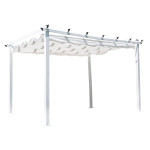 paris prix Pergola Avec Toit "Lazio" 395cm Blanc
