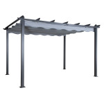 paris prix Pergola Avec Toit "Lazio" 395cm Gris