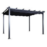 paris prix Pergola Avec Toit "Lazio" 395cm Noir