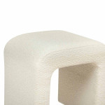 Paris Prix Pouf Bouclette Design "Sevi" 43cm Blanc