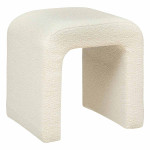 paris prix Pouf Bouclette Design "Sevi" 43cm Blanc