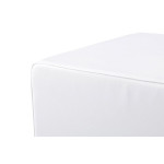 Paris Prix Pouf Carré Design "Cube" 41cm Blanc