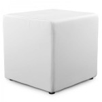 paris prix Pouf Carré Design "Cube" 41cm Blanc