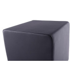 Paris Prix Pouf Carré Design "Cube" 41cm Noir