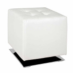 paris prix Pouf Carré Design "Hava" 42cm Blanc