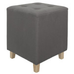 paris prix Pouf Carré Design "Hippolyte" 35cm Gris