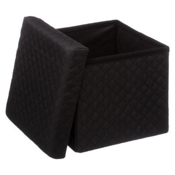 Paris Prix Pouf Carré Design "Mix N'Modul" 31cm Noir