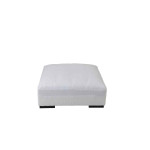 Paris Prix Pouf Carré Design "Monaco" 105cm Blanc