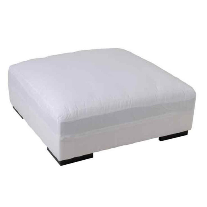 Paris Prix Pouf Carré Design "Monaco" 105cm Blanc