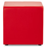 Paris Prix Pouf Carré Design "Parisian" 41cm Rouge