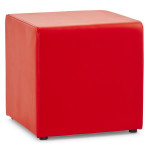 paris prix Pouf Carré Design "Parisian" 41cm Rouge