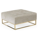 paris prix Pouf Carré en Tissu "Lakota" 90cm Beige